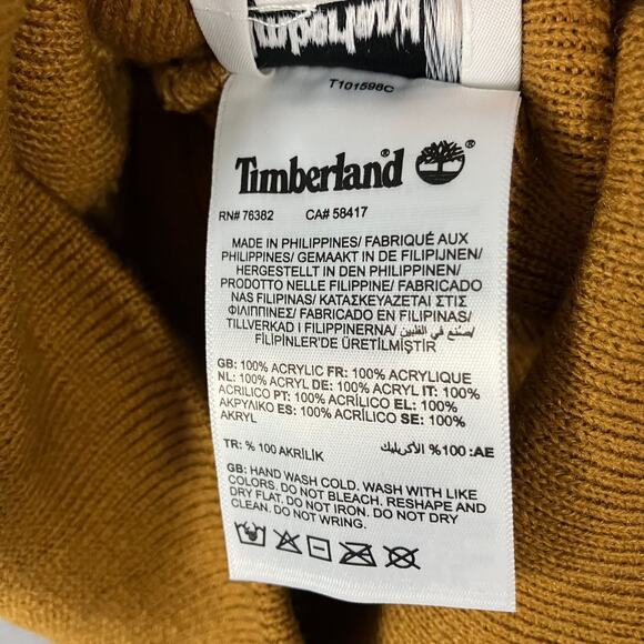 Timberland Beanie Lot 3 Pack Knit Hats Black Grey Mustard Acrylic OS Unisex - Picture 7 of 11